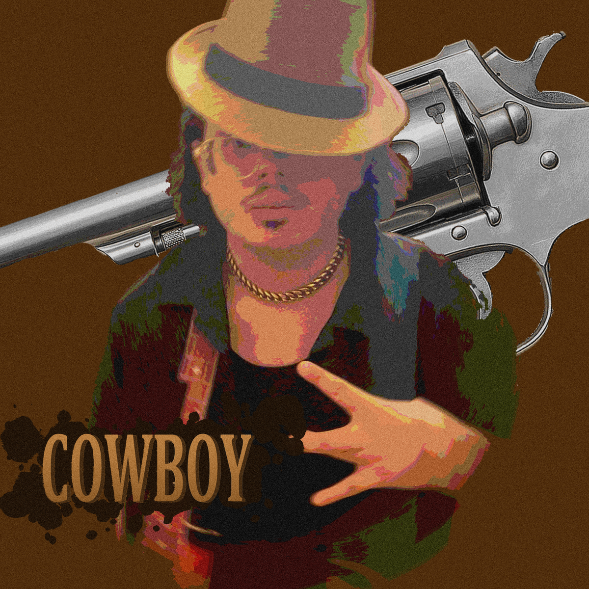 Cover art for a new long play album titled 'Cowboy', will have about 6 tracks... Two are already ...
